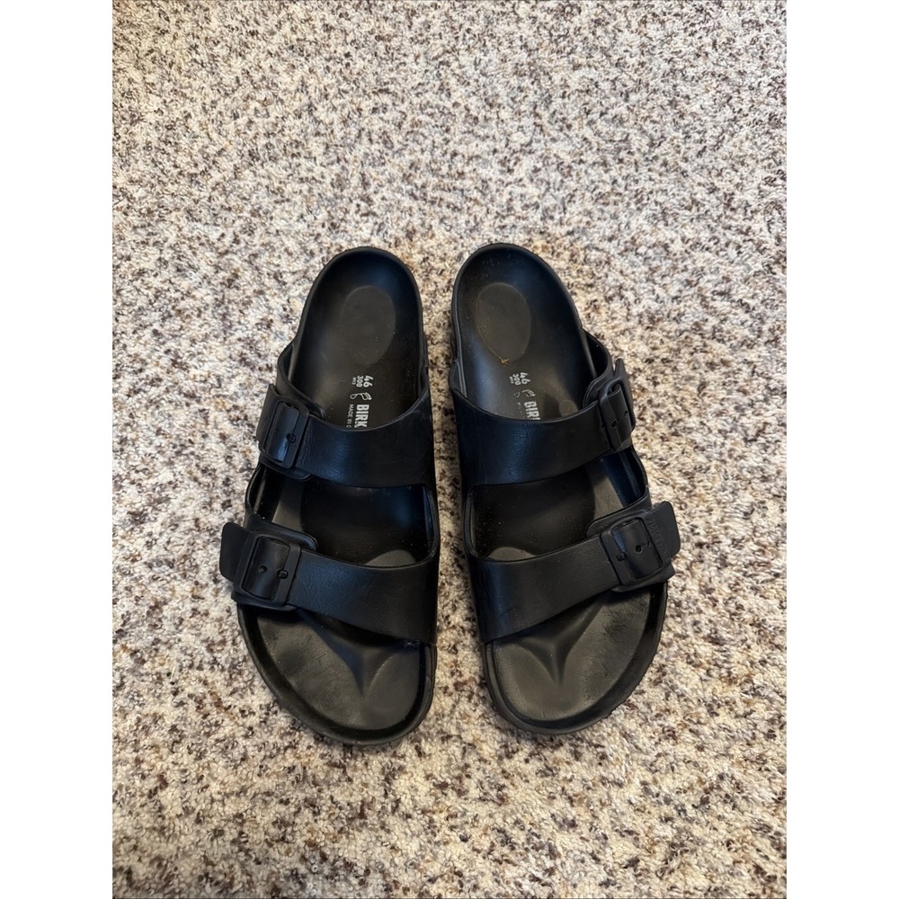 Birkenstock Arizona Eva Double Strap/Buckle Sandals Black Sz46 EU 14  US